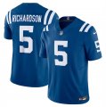 Cheap Men's Indianapolis Colts #5 Anthony Richardson Blue 2023 F.U.S.E. Vapor Untouchable Football Stitched Jersey