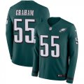 Wholesale Cheap Nike Eagles #55 Brandon Graham Midnight Green Team Color Men's Stitched NFL Limited Therma Long Sleeve Jersey