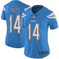 Wholesale Cheap Nike Chargers #14 Dan Fouts Electric Blue Alternate Women's Stitched NFL Vapor Untouchable Limited Jersey