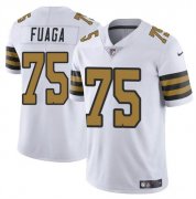 Cheap Men's New Orleans Saints #75 Taliese Fuaga White 2024 Draft Color Rush Limited Football Stitched Jersey