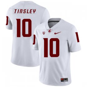 Wholesale Cheap Washington State Cougars 10 Trey Tinsley White College Football Jersey