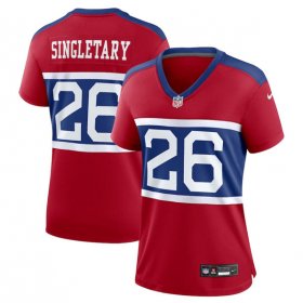 Wholesale Cheap Women\'s New York Giants #26 Devin Singletary Century Red Alternate Vapor Limited Football Stitched Jersey