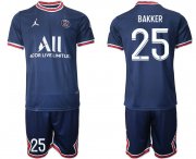 Wholesale Cheap Men 2021-2022 Club Paris Saint-Germain home blue 25 Soccer Jersey