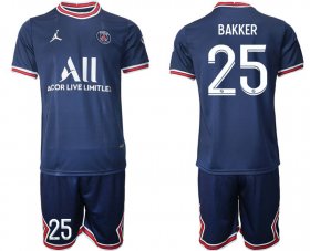 Wholesale Cheap Men 2021-2022 Club Paris Saint-Germain home blue 25 Soccer Jersey