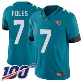 Wholesale Cheap Nike Jaguars #7 Nick Foles Teal Green Alternate Men\'s Stitched NFL 100th Season Vapor Limited Jersey