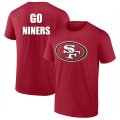 Cheap Men's 49ers Go Niniers Red 2024 Fan Limited T-Shirt