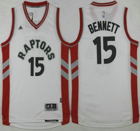 Wholesale Cheap Men\'s Toronto Raptors #15 Anthony Bennett Revolution 30 Swingman 2015-16 New White Jersey