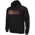 Wholesale Cheap Cincinnati Bengals Majestic Critical Victory VII Pullover Hoodie Black