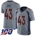 Wholesale Cheap Nike Broncos #43 Joe Jones Gray Youth Stitched NFL Limited Inverted Legend 100th Season Jersey