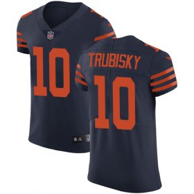 Wholesale Cheap Nike Bears #10 Mitchell Trubisky Navy Blue Alternate Men\'s Stitched NFL Vapor Untouchable Elite Jersey