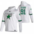 Wholesale Cheap Dallas Stars #91 Tyler Seguin Adidas Reverse Retro Pullover Hoodie White