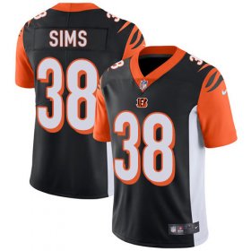 Wholesale Cheap Nike Bengals #38 LeShaun Sims Black Team Color Men\'s Stitched NFL Vapor Untouchable Limited Jersey