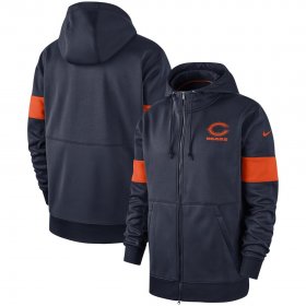 Wholesale Cheap Chicago Bears Nike Sideline Performance Full-Zip Hoodie Navy