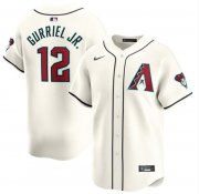 Cheap Men's Arizona Diamondbacks #12 Lourdes Gurriel Jr. 2023-24 Cream Cool Base Stitched Baseball Jersey