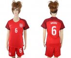 Wholesale Cheap Women's USA #6 Brooks Away Soccer Country Jersey