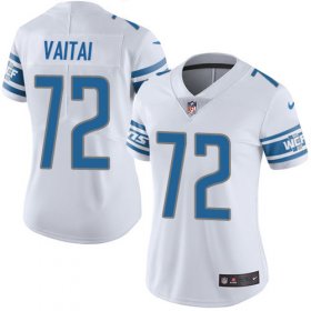 Wholesale Cheap Nike Lions #72 Halapoulivaati Vaitai White Women\'s Stitched NFL Vapor Untouchable Limited Jersey