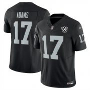 Cheap Men's Las Vegas Raiders #17 Davante Adams Black 2024 F.U.S.E 65th Anniversary Patch Vapor Stitched Football Jersey