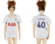 Wholesale Cheap Women's Tottenham Hotspur #40 Glover Home Soccer Club Jersey