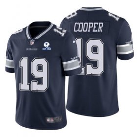 Wholesale Cheap Men\'s Dallas Cowboys #19 Amari Cooper 60th Anniversary Navy Vapor Untouchable Stitched NFL Nike Limited Jersey