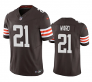 Wholesale Cheap Men's Cleveland Browns #21 Denzel Ward Brown 2023 F.U.S.E. Vapor Untouchable Limited Stitched Jersey