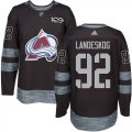 Wholesale Cheap Adidas Avalanche #92 Gabriel Landeskog Black 1917-2017 100th Anniversary Stitched NHL Jersey