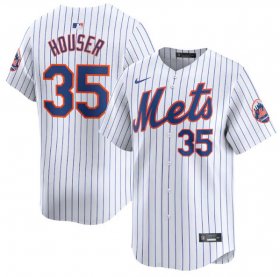 Cheap Men\'s New York Mets #35 Adrian Houser White 2024 Home Limited Stitched Baseball Jersey