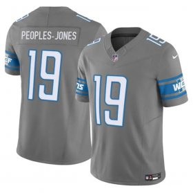 Men\'s Detroit Lions #19 Donovan Peoples-Jones Gray 2023 F.U.S.E. Vapor Untouchable Limited Football Stitched Jersey