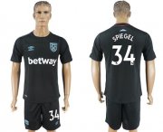 Wholesale Cheap West Ham United #34 Spiegel Away Soccer Club Jersey