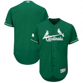 Wholesale Cheap St. Louis Cardinals Majestic 2018 St. Patrick\'s Day Flex Base Authentic Collection Celtic Team Jersey Green