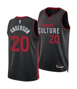 Cheap Men's Miami Heat #20 Kyle Anderson Black 2025 City Edition Stitched Basketball Jersey