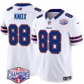 Cheap Men's Buffalo Bills #88 Dawson Knox White F.U.S.E. 2024 AFC East Division Champions Vapor Limited Stitched Football Jersey