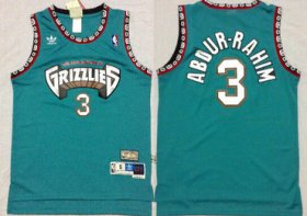 Wholesale Cheap Memphis Grizzlies #3 Shareef Abdur-Rahim ABA Hardwood Classics Green Throwback Swingman Jersey