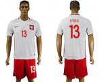 Wholesale Cheap Poland #13 Rybus Home Soccer Country Jersey