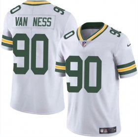 Men\'s Green Bay Packers #90 Lukas Van Ness White Vapor Untouchable Limited Stitched Jersey