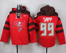 Wholesale Cheap Nike Buccaneers #99 Warren Sapp Red Player Pullover NFL Hoodie