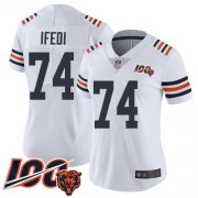 Wholesale Cheap Nike Bears #74 Germain Ifedi White Alternate Women's Stitched NFL Vapor Untouchable Limited 100th Season Jersey