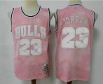 Wholesale Cheap Men's Chicago Bulls #23 Michael Jordan Pink Hardwood Classics Soul Swingman Throwback Jersey