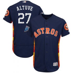 Wholesale Cheap Astros #27 Jose Altuve Navy Blue 2018 Spring Training Authentic Flex Base Stitched MLB Jersey