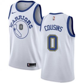 Wholesale Cheap Men\'s Nike Golden State Warriors #0 DeMarcus Cousins White Throwback NBA Swingman Hardwood Classics Jersey