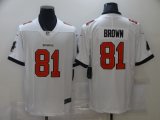 Wholesale Cheap Men's Tampa Bay Buccaneers #81 Antonio Brown White 2020 NEW Vapor Untouchable Stitched NFL Nike Limited Jersey