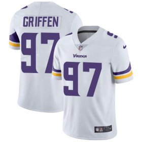 Wholesale Cheap Nike Vikings #97 Everson Griffen White Men\'s Stitched NFL Vapor Untouchable Limited Jersey