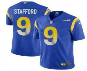 Wholesale Cheap Men\'s Los Angeles Rams #9 Matthew Stafford Royal Blue 2021 NEW Vapor Untouchable Stitched NFL Nike Limited Jersey