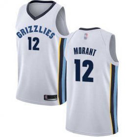 Cheap Youth Grizzlies #12 Ja Morant White Basketball Swingman Association Edition Jersey