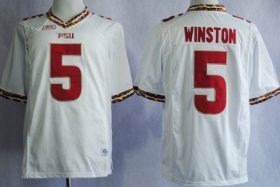 Wholesale Cheap Florida State Seminoles #5 Jameis Winston 2013 White Jersey