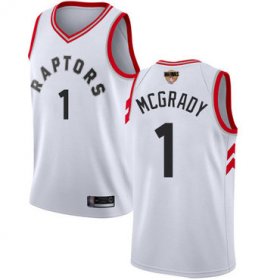 Wholesale Cheap Raptors #1 Tracy Mcgrady White 2019 Finals Bound Basketball Swingman Association Edition Jersey