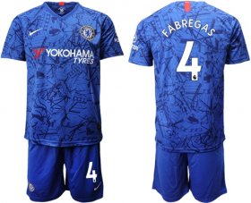 Wholesale Cheap Chelsea #4 Fabregas Home Soccer Club Jersey