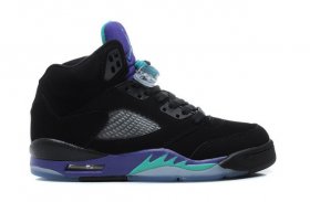 Wholesale Cheap Air Jordan 5 Big Size 14 15 16 Black/Purple grapes-blue