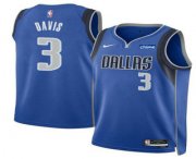 Men's Dallas Mavericks #3 Anthony Davis Blue 2025 Icon Edition Stitched Jersey