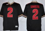 Wholesale Cheap Florida State Seminoles #2 Deion Sanders 2013 Black Jersey