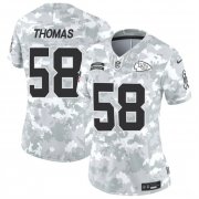 Cheap Women's Kansas City Chiefs #58 Derrick Thomas 2024 F.U.S.E Arctic Camo Salute To Service Limited Stitched Football Jersey(Run Small)